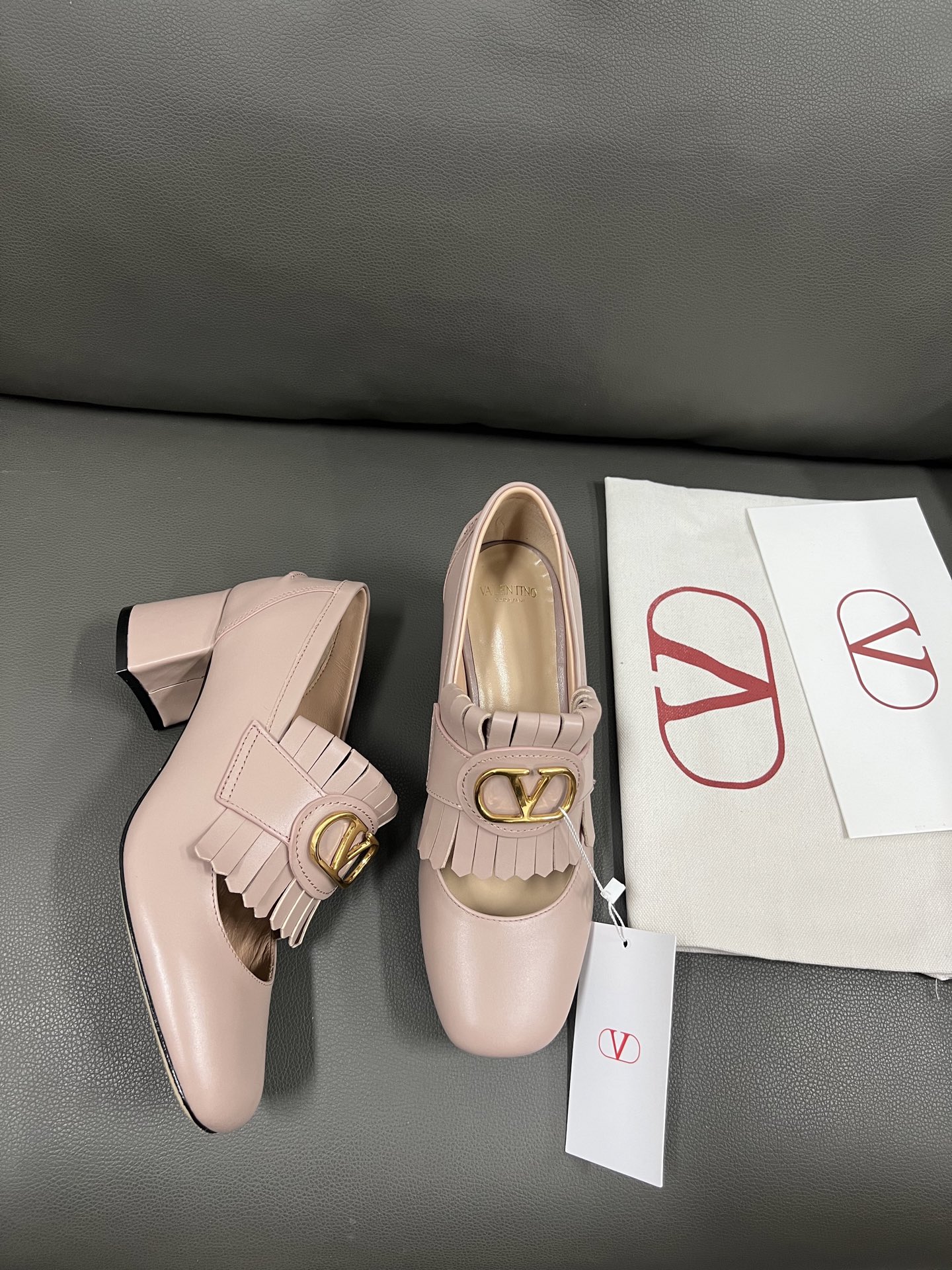 Valentino Women's Leather Block Heel Pumps with Tassel Detail - Chic & Stylish 9 i1743670689439 5019 0 7