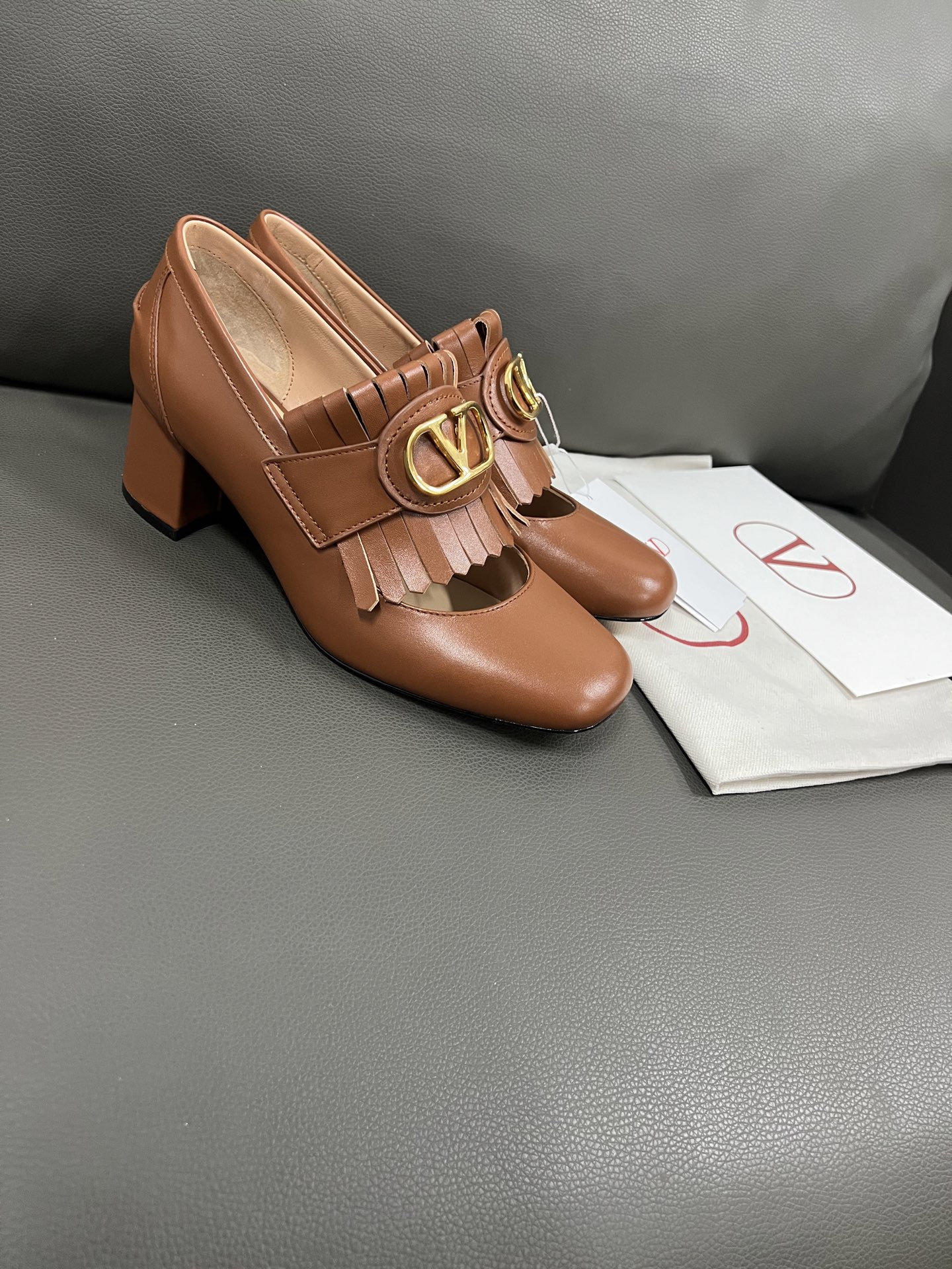 Valentino Women's Leather Fringe Block Heel Pumps, Designer Inspired, Chic and Stylish 1 Valentino Women's Leather Fringe Block Heel Pumps, Designer Inspired, Chic and Stylish