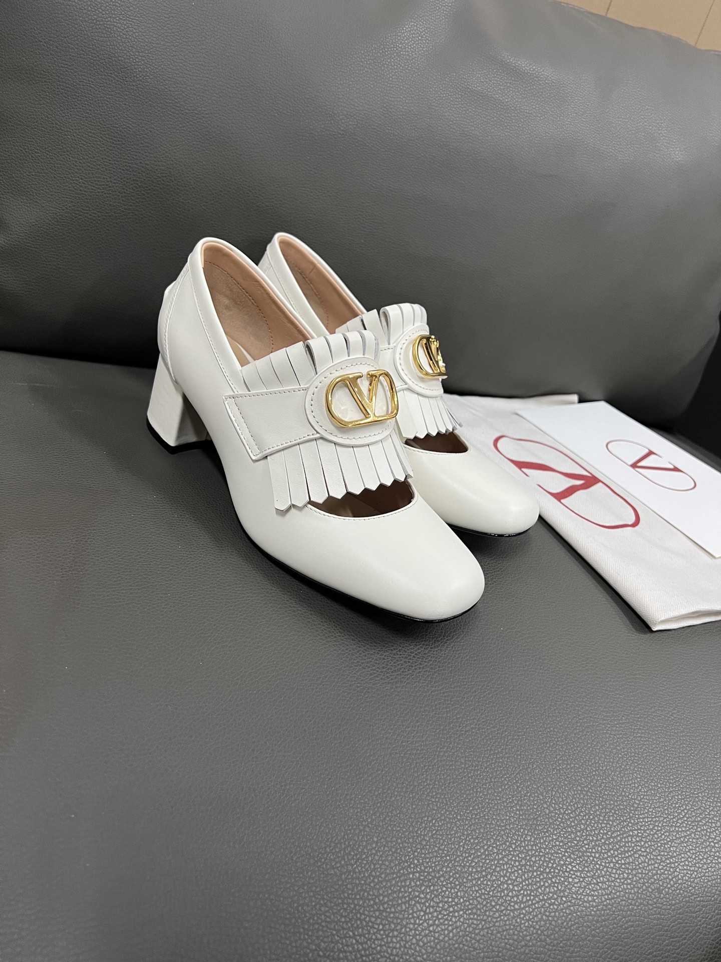 VALENTINO Early Spring White Leather Fringe Heeled Mary Jane Pumps 2 i1743670792715 1773 0 0