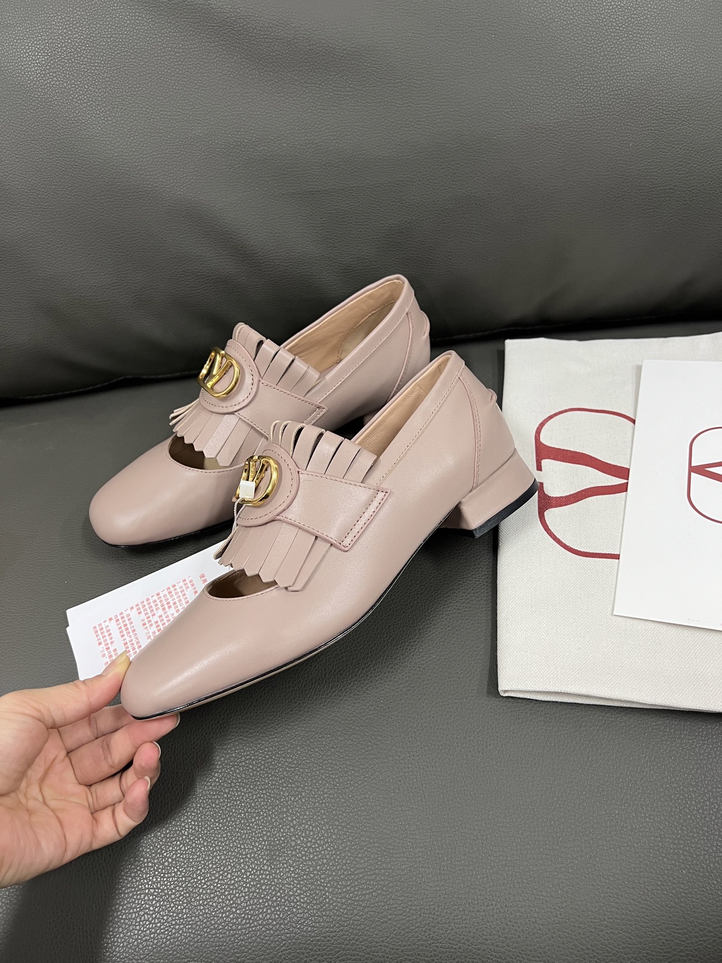 VALENTINO Leather Loafers with Tassel and Gold Hardware, Women's Classic Shoes 5 i1743670955879 6347 0 2