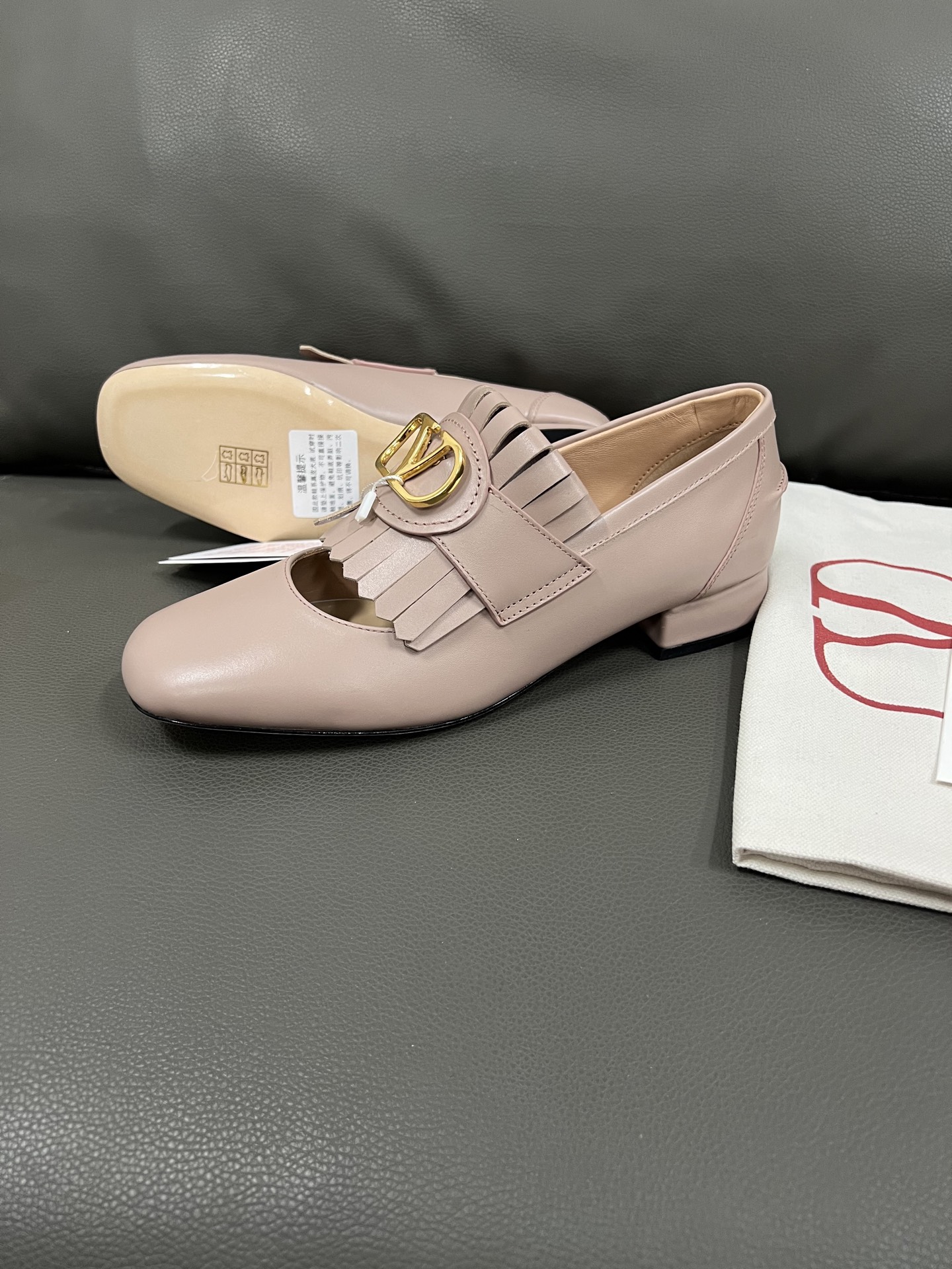 VALENTINO Leather Loafers with Tassel and Gold Hardware, Women's Classic Shoes 6 i1743670955880 3875 0 4