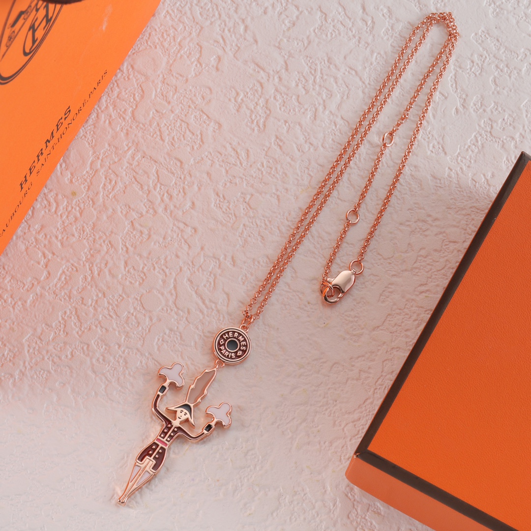 Hermes 爱马仕套装项链80 耳钉80 2