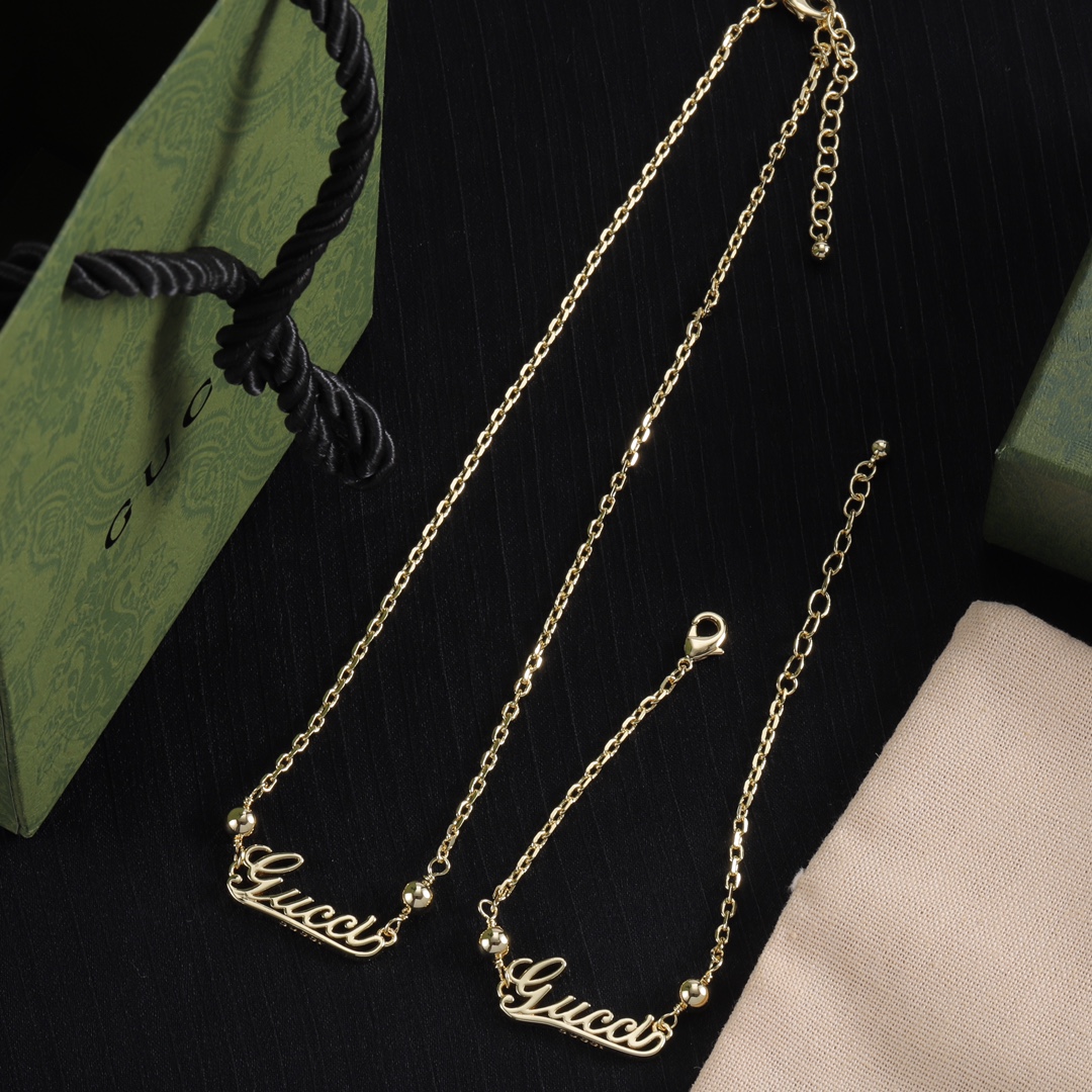 Gucci 古驰 ネックレス＆ブレスレットセット