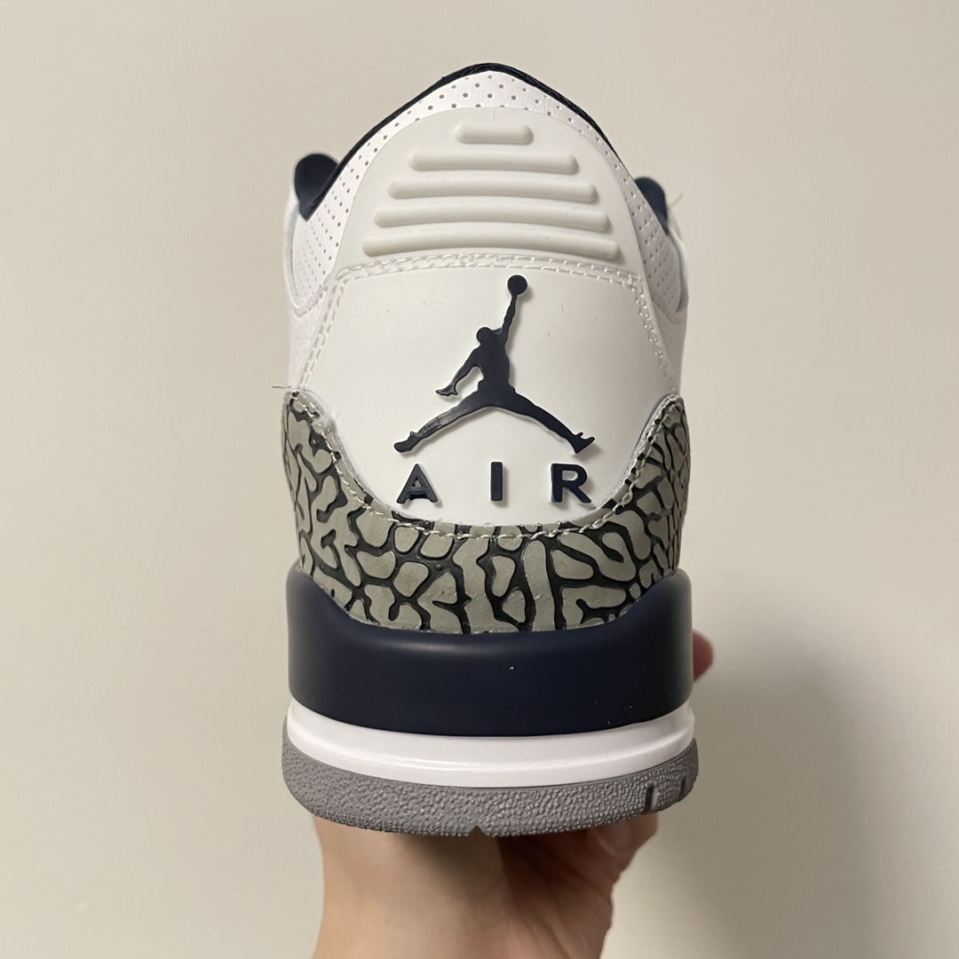 AirJordan3AJ3白蓝头层皮料经典复刻完美爆裂区分市面所有版本原厂磨具完美鞋型鞋舌飞人刺绣精细对