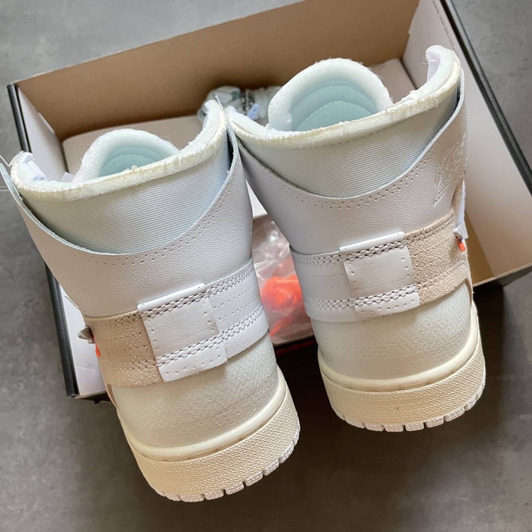 特价OFF-WHITExAirJordanAJ1RetroHighOW联名欧洲限定纯白货号AQ0818-