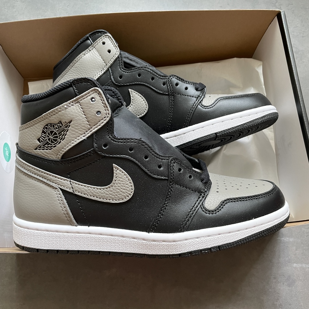 特价AirJordan1High影子灰原鞋原楦头纸板开发极致一眼正品既视感最大限度还原公司正品货号555