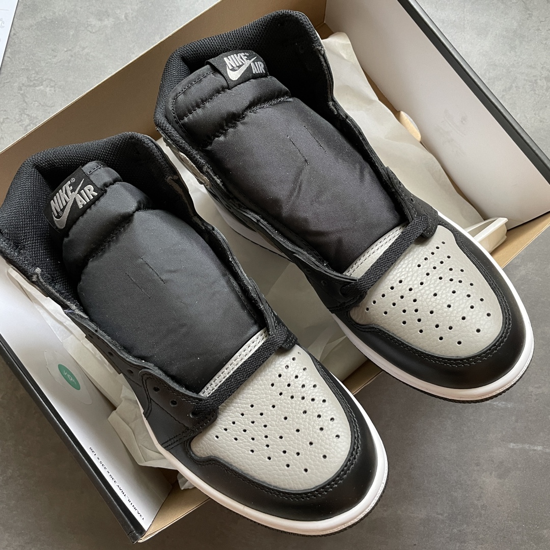 特价AirJordan1High影子灰原鞋原楦头纸板开发极致一眼正品既视感最大限度还原公司正品货号555