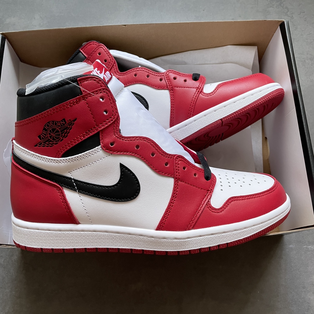 特价AirJordan1High芝加哥原鞋原楦头纸板开发极致一眼正品既视感最大限度还原公司正品货号555