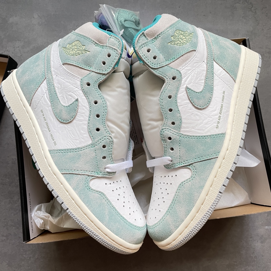 特价AirJordan1High蒂夫尼绿原鞋原楦头纸板开发极致一眼正品既视感原厂PrimeAsia漆皮皮