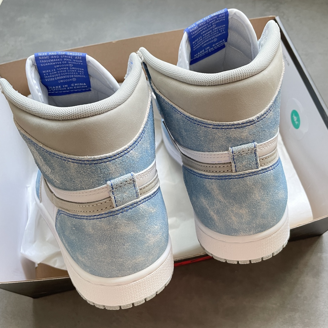 特价AirJordan1High水洗蓝原鞋原楦头纸板开发极致一眼正品既视感最大限度还原公司正品货号555