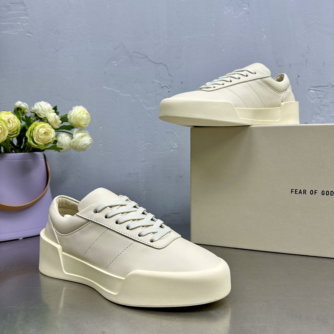 Fear of God Real-Skinned Summer Sneakers: Rice-Colored Silk-Skin and Sand-Skin Fabric Sensation - 图片 8