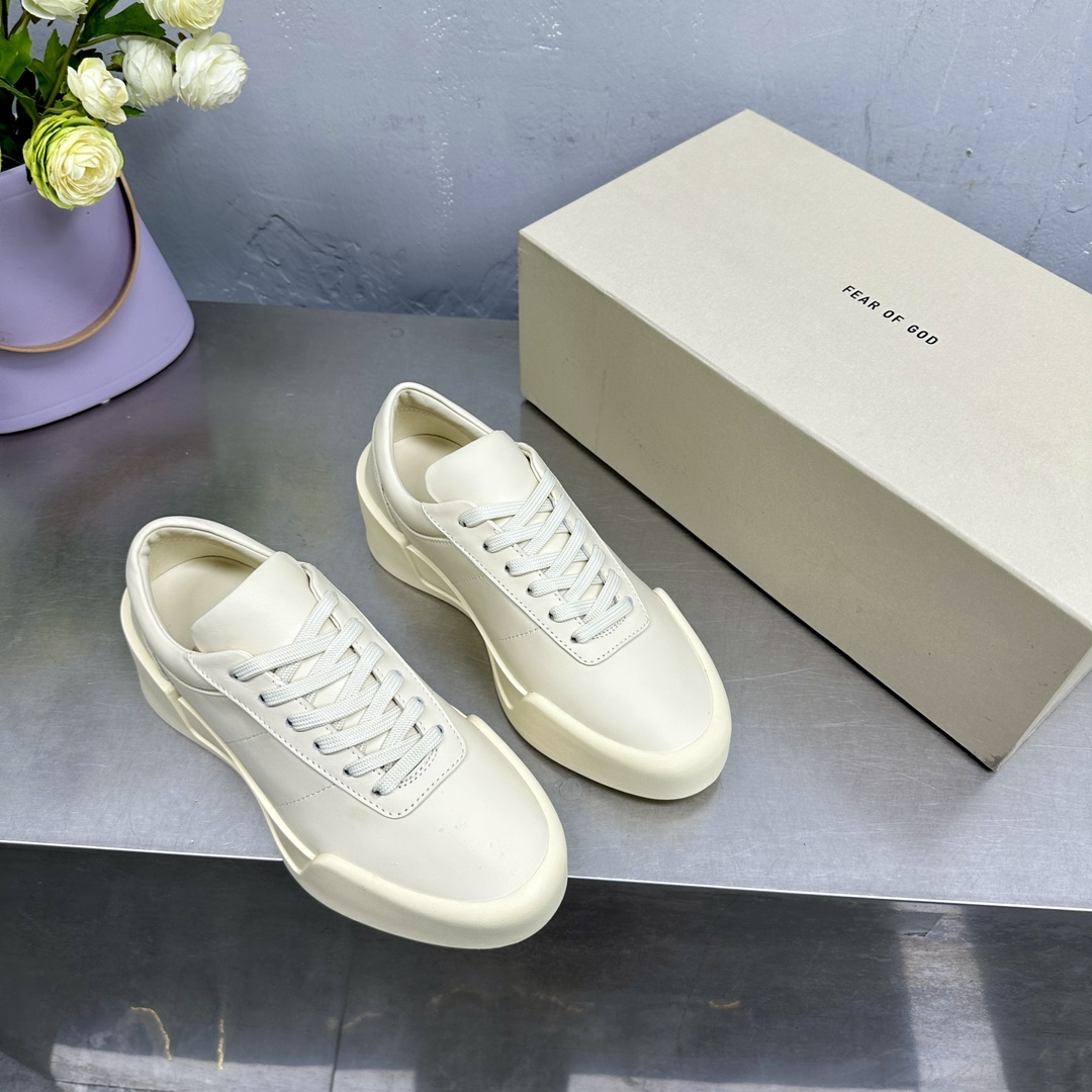 Fear of God Real-Skinned Summer Sneakers: Rice-Colored Silk-Skin and Sand-Skin Fabric Sensation - 图片 9
