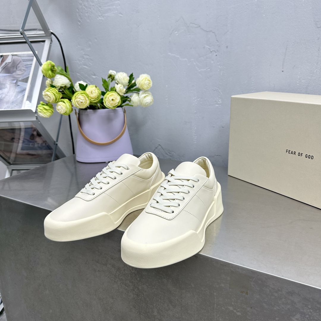 Fear of God Real-Skinned Summer Sneakers: Rice-Colored Silk-Skin and Sand-Skin Fabric Sensation