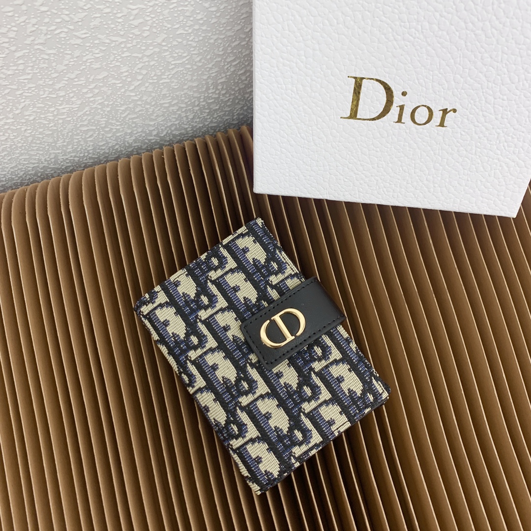 Dior Caro Wallet Card pack Cowhide Fashion