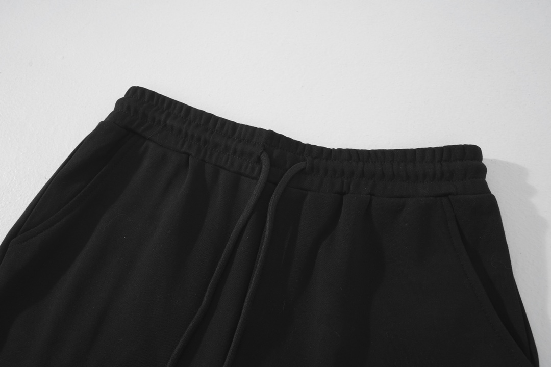 Givenchy Men's Black Cotton Blend Logo Print Drawstring Sweat Shorts 4 i1716560665 8492 0