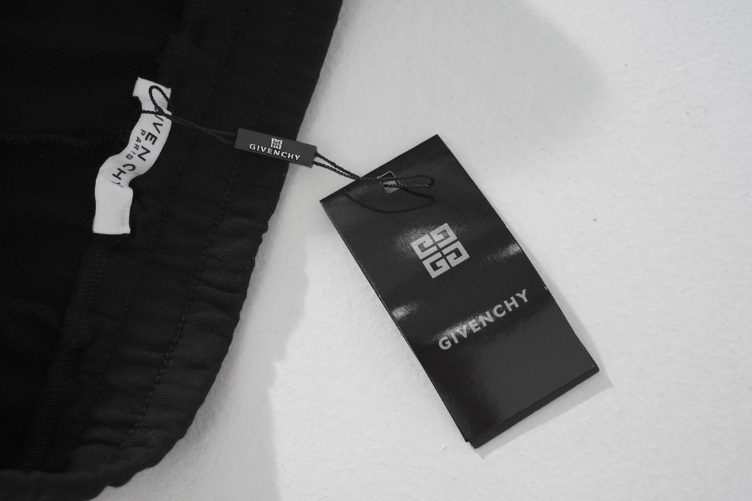 Givenchy Men's Black Cotton Blend Logo Print Drawstring Sweat Shorts 7 i1716560666 3627 0