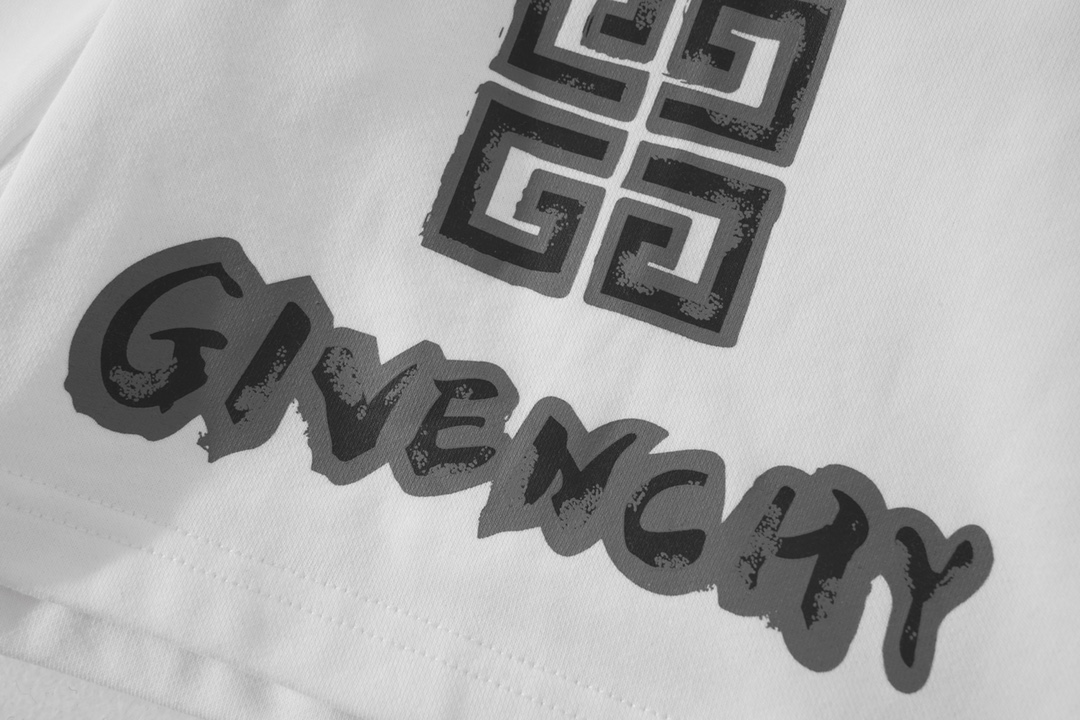 Givenchy Men's White Logo Print Sweat Shorts | Casual & Comfortable 6 i1716560683 3787 0