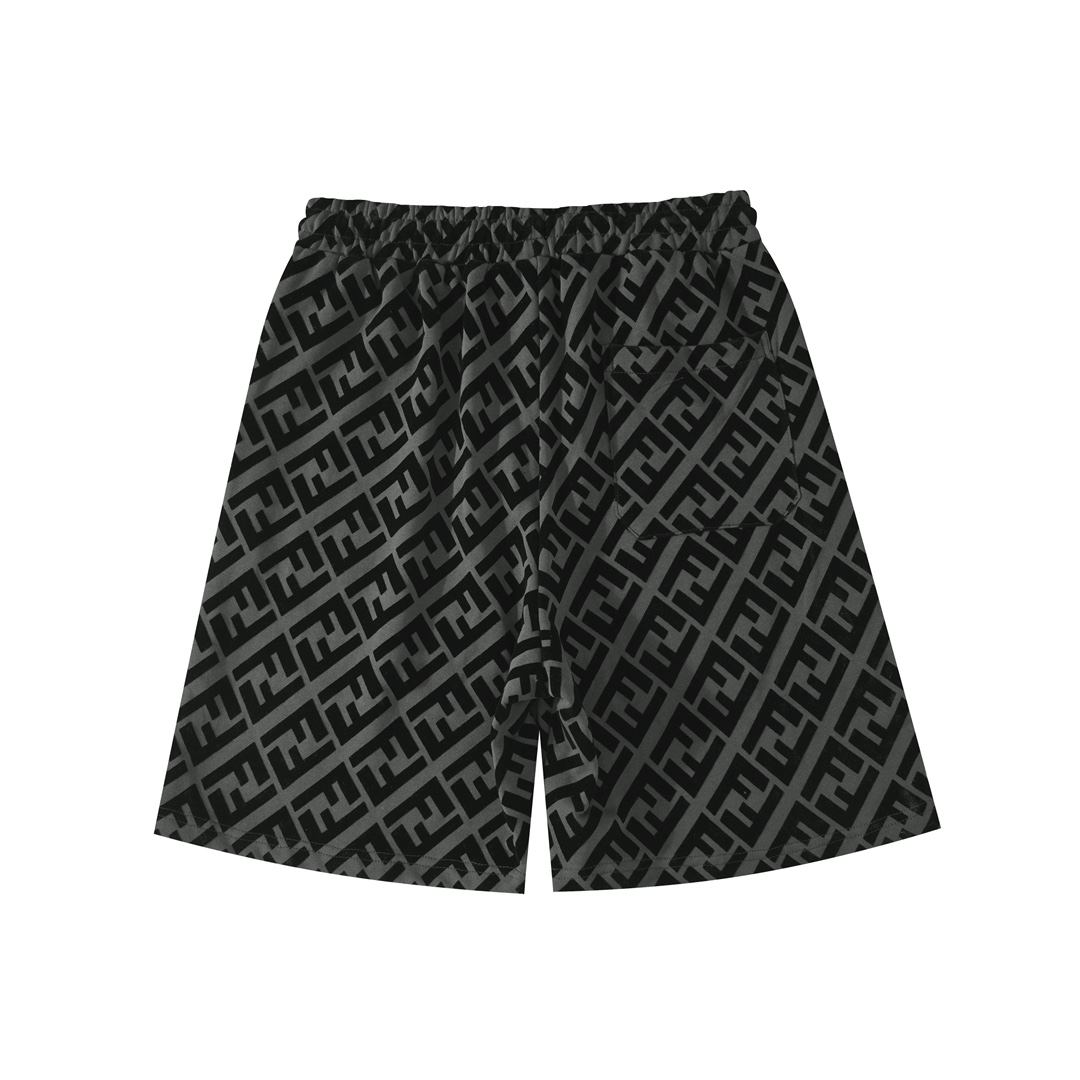 2024 New FENDI Tweezed Shorts in High-Quality 360g Fur Wire Grey, Sizes S-XL - 图片 3