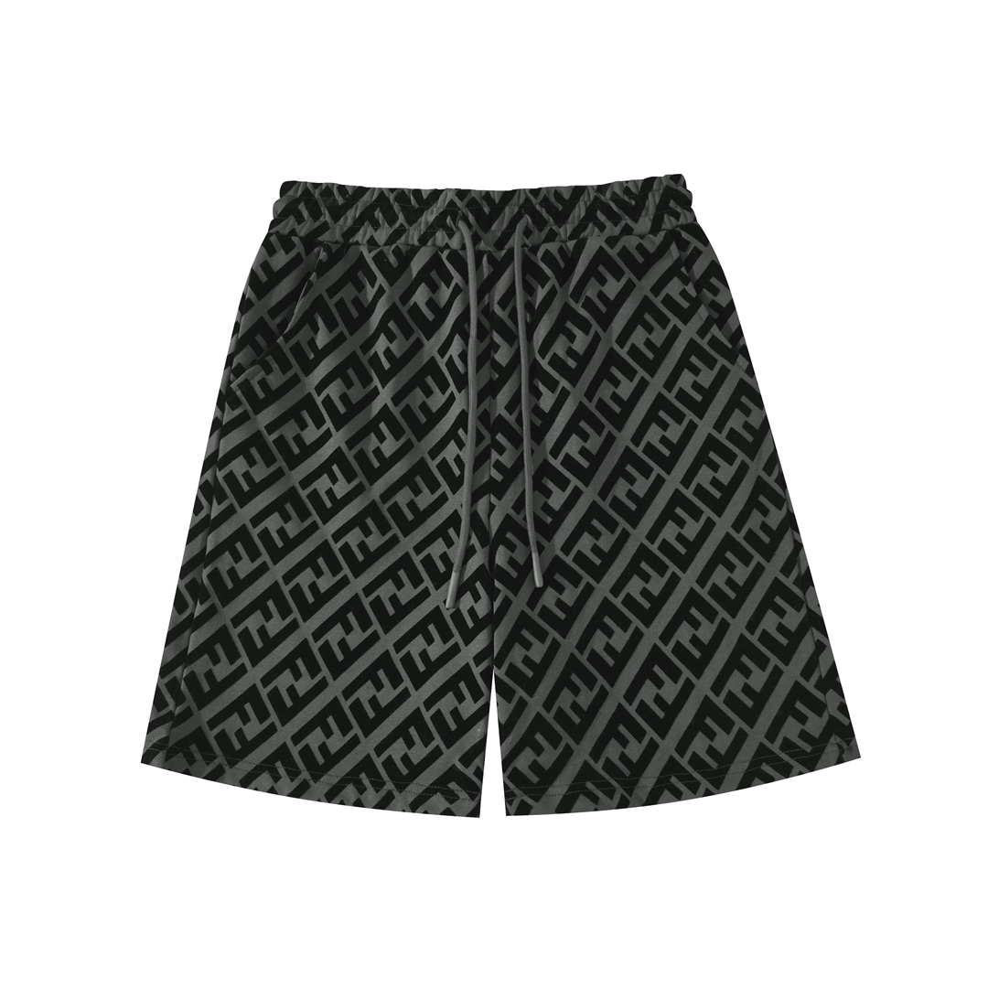 2024 New FENDI Tweezed Shorts in High-Quality 360g Fur Wire Grey, Sizes S-XL - 图片 2