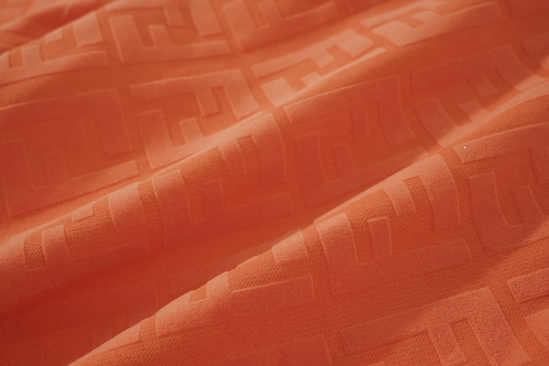 2024 New FENDI Tweezed Shorts in High-quality Fur Wire, Orange, Sizes S-XL - 图片 7