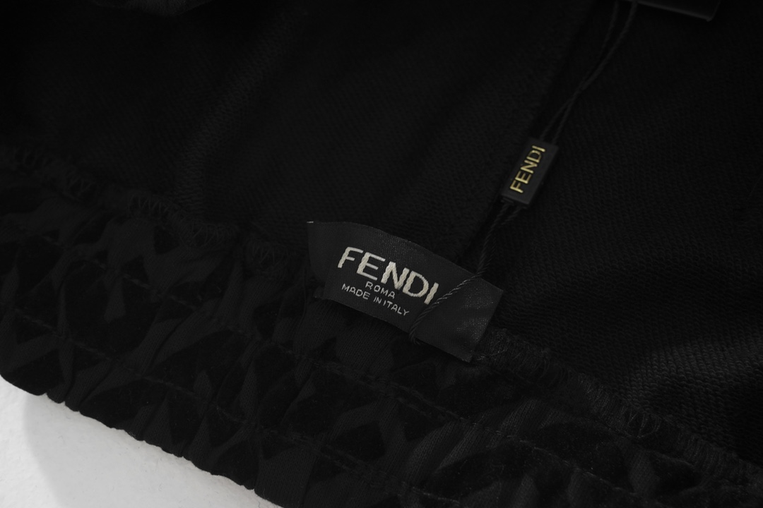 2024 New FENDI Tweezed Shorts in Black Fur, Sizes S-XL, Section N666 - 图片 4