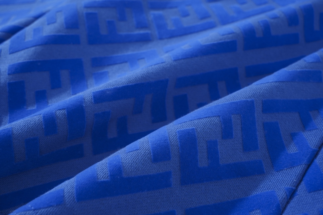 2024 New FENDI Tweezed Shorts with High-quality Fur Wire in Blue, Sizes S-XL - 图片 8