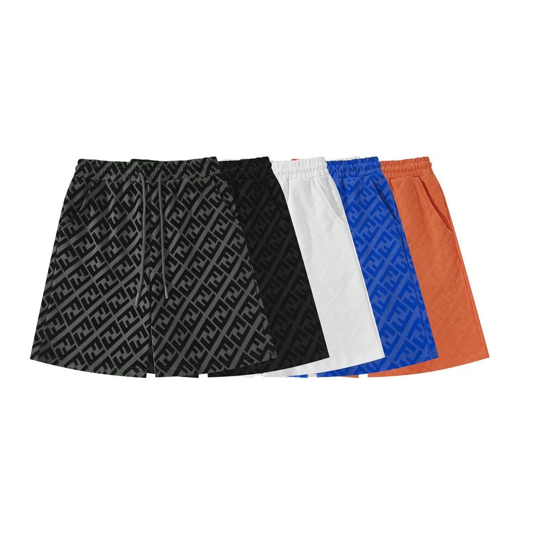 2024 New FENDI Tweezed Shorts with High-quality Fur Wire in Blue, Sizes S-XL - 图片 9