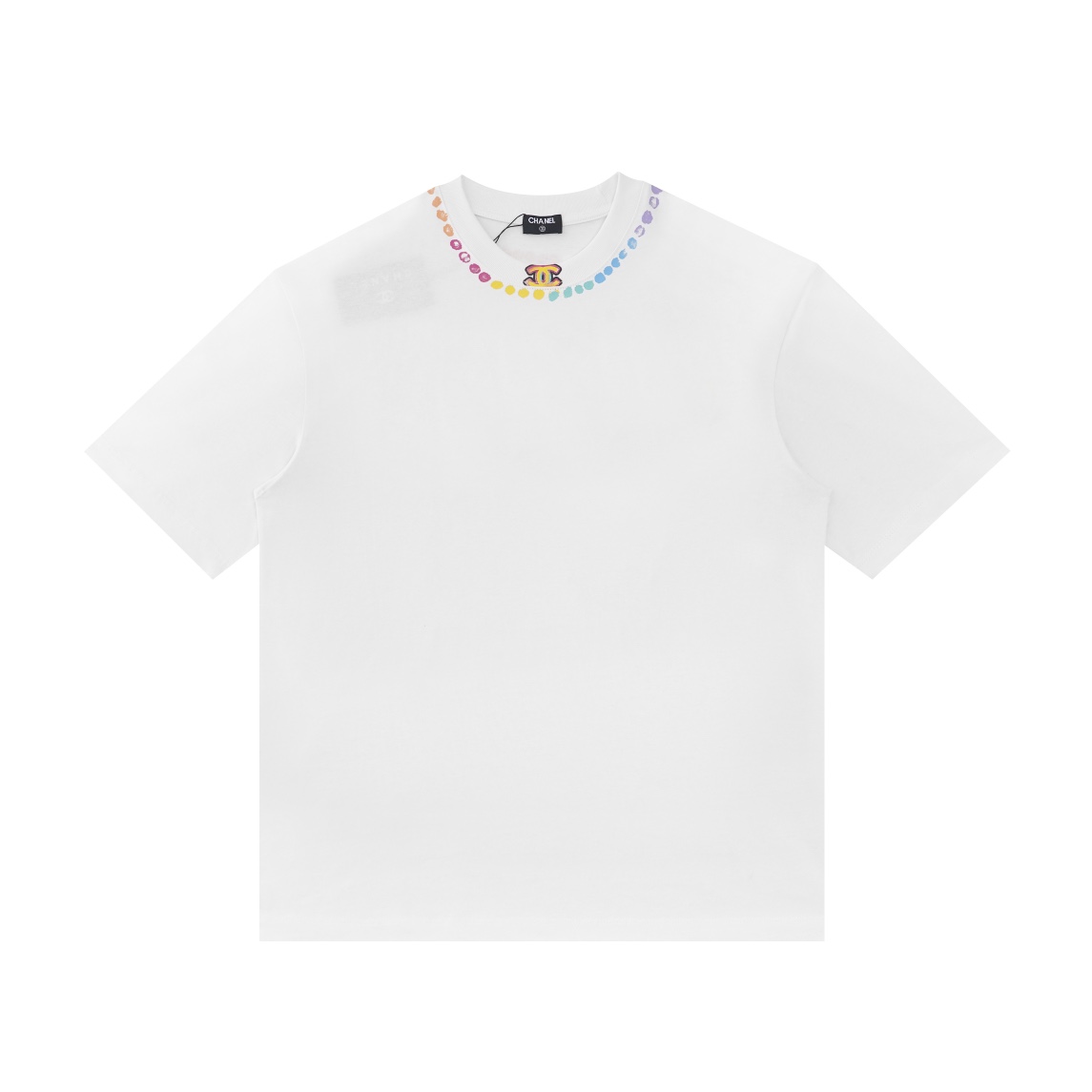 Estilo: Camiseta de manga corta CHANEL nueva 2025, artesanía, serie pintada a mano de Chanel. Material: algodón peinado…