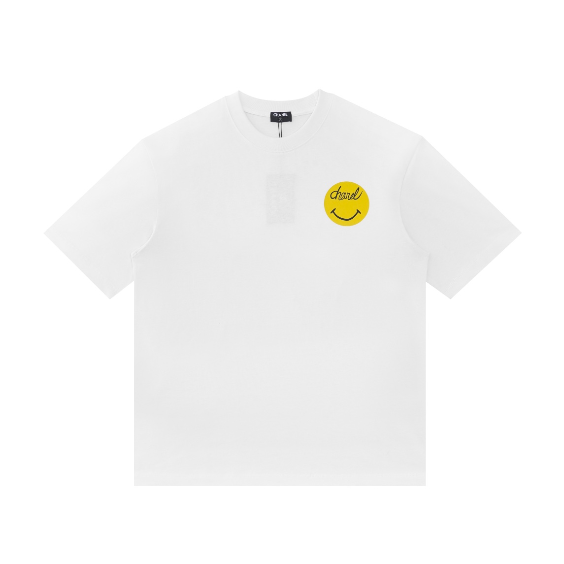 Estilo: Camiseta de manga corta CHANEL nueva 2025, artesanía, serie pintada a mano de Chanel. Material: algod…