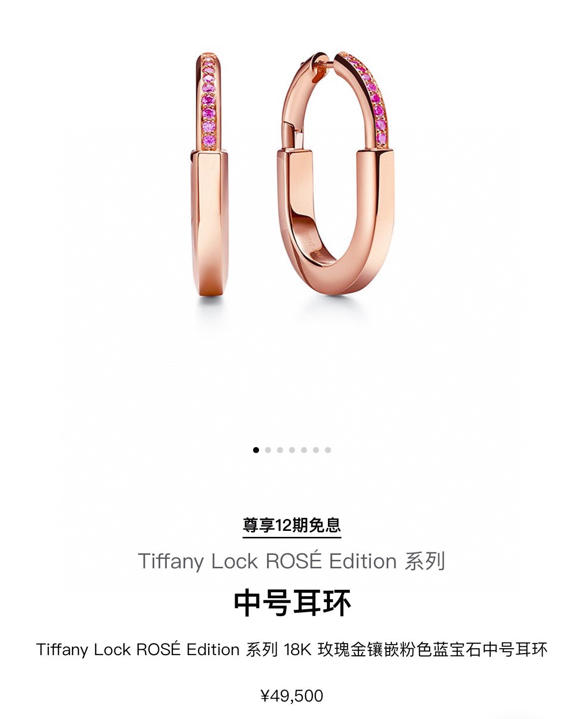 Tiffany&Co. Jewelry Earring Pink