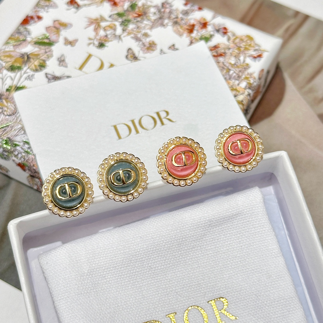 Dior Jewelry Earring Yellow Brass