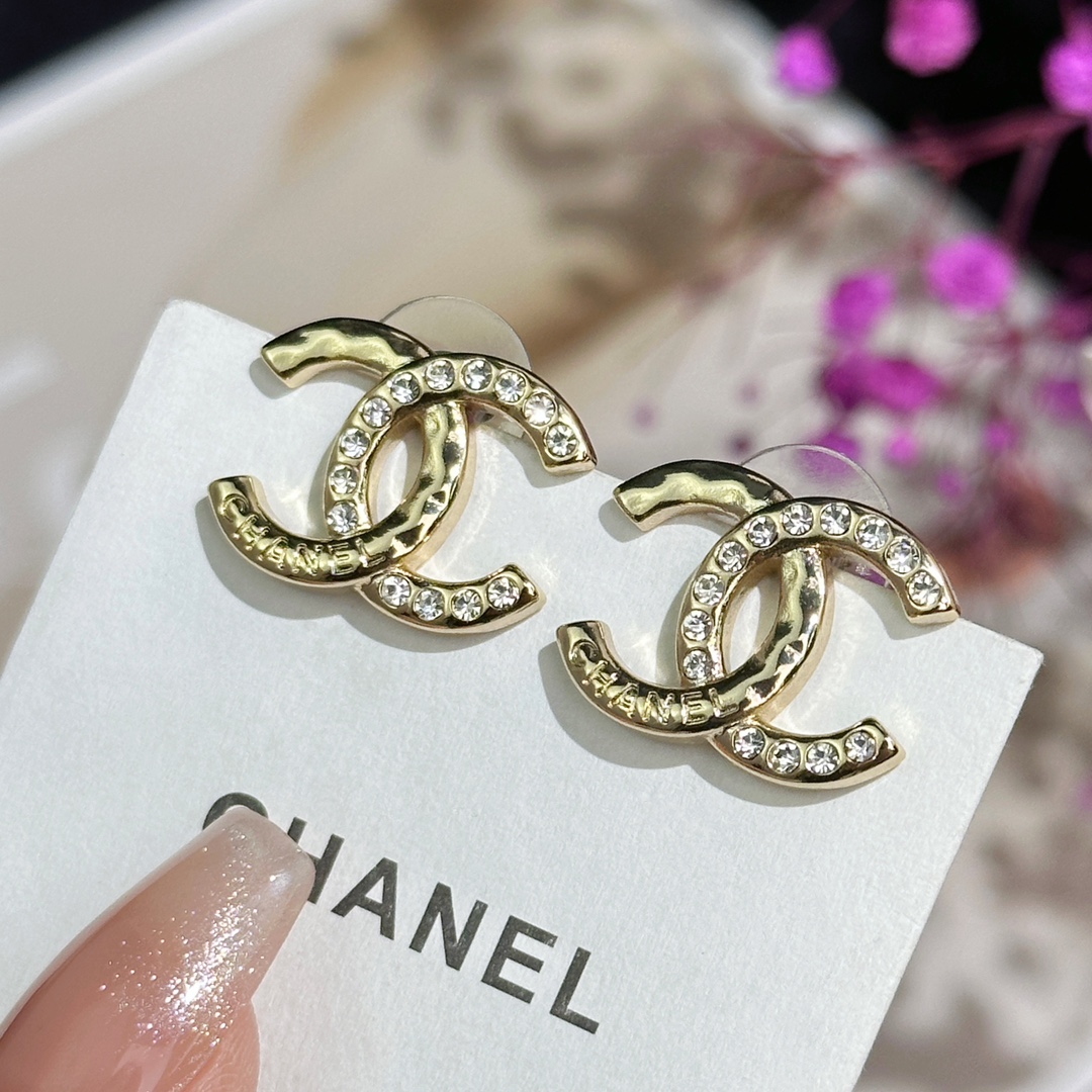 Chanel Jewelry Earring Replica Online
 Yellow Brass