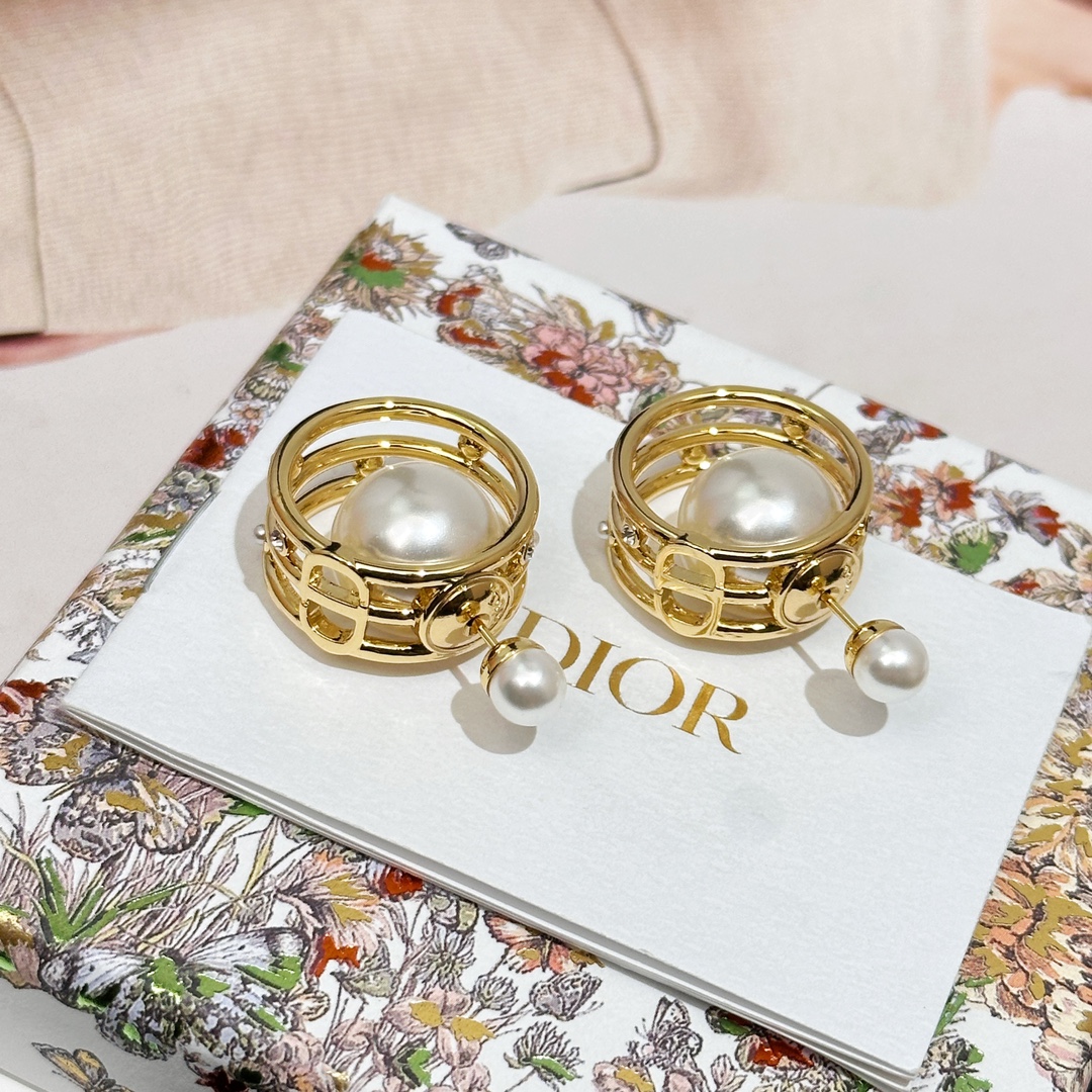 Dior Jewelry Earring Yellow Brass