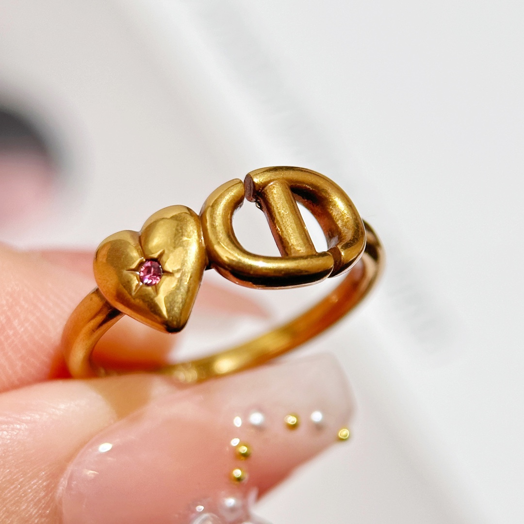 Dior Jewelry Ring- Yellow Brass