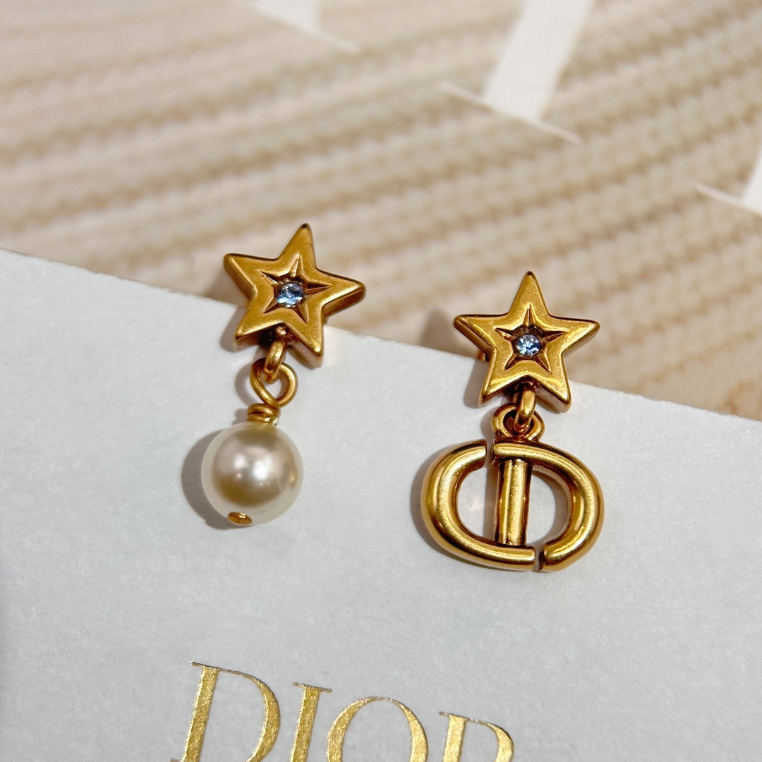 Dior Jewelry Earring Yellow Brass