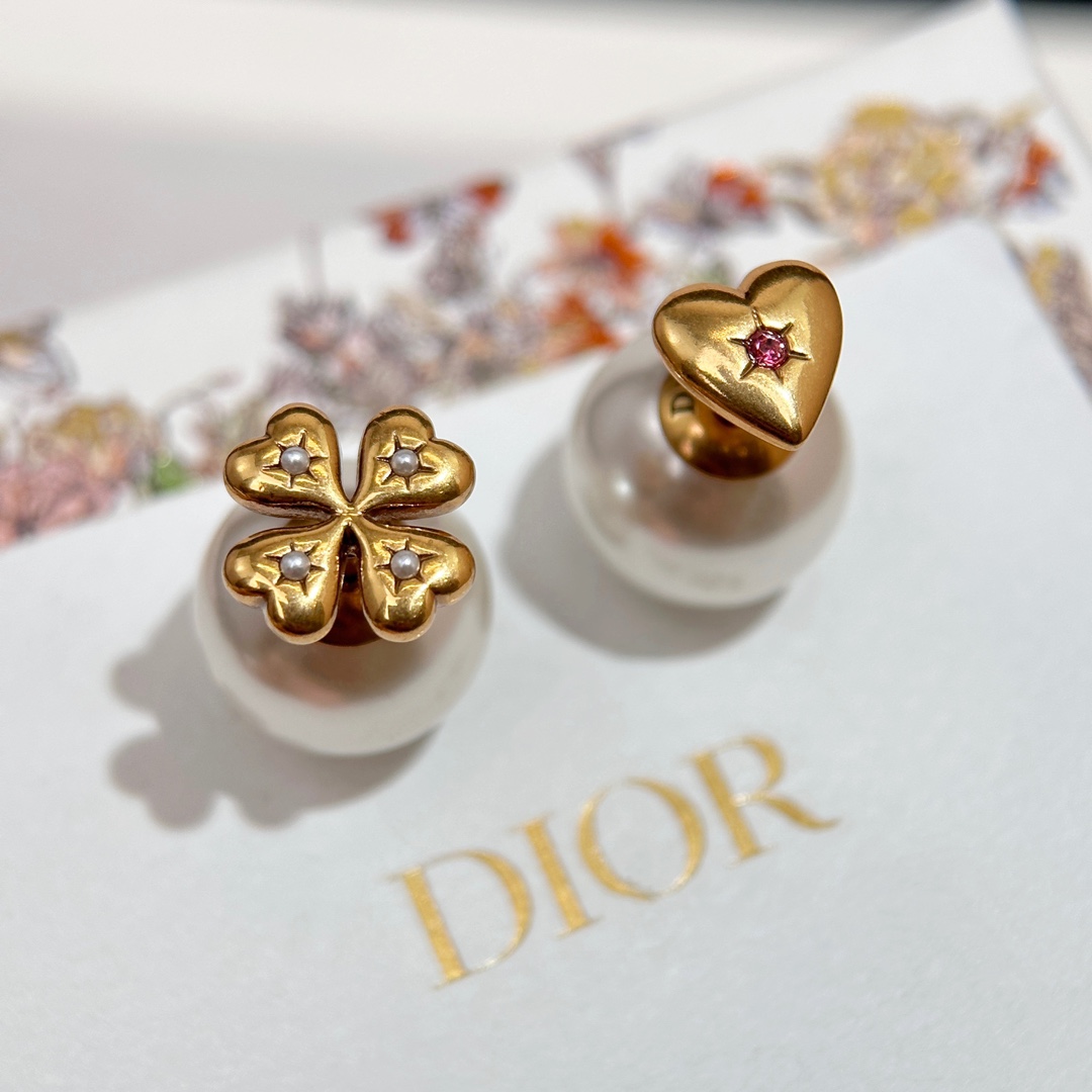 Dior Jewelry Earring High Quality
 Yellow Brass