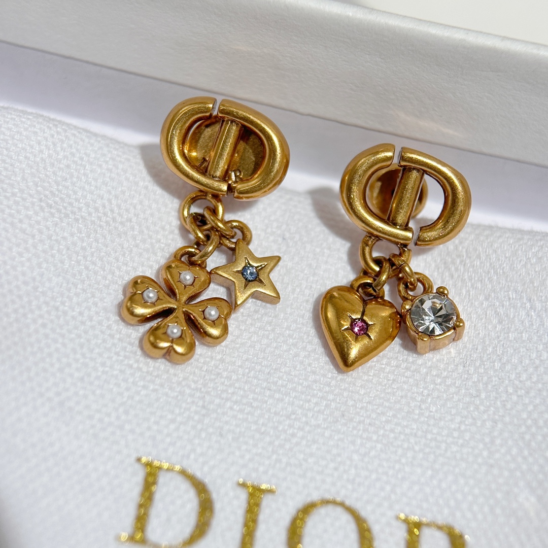 Dior Jewelry Earring Yellow Brass