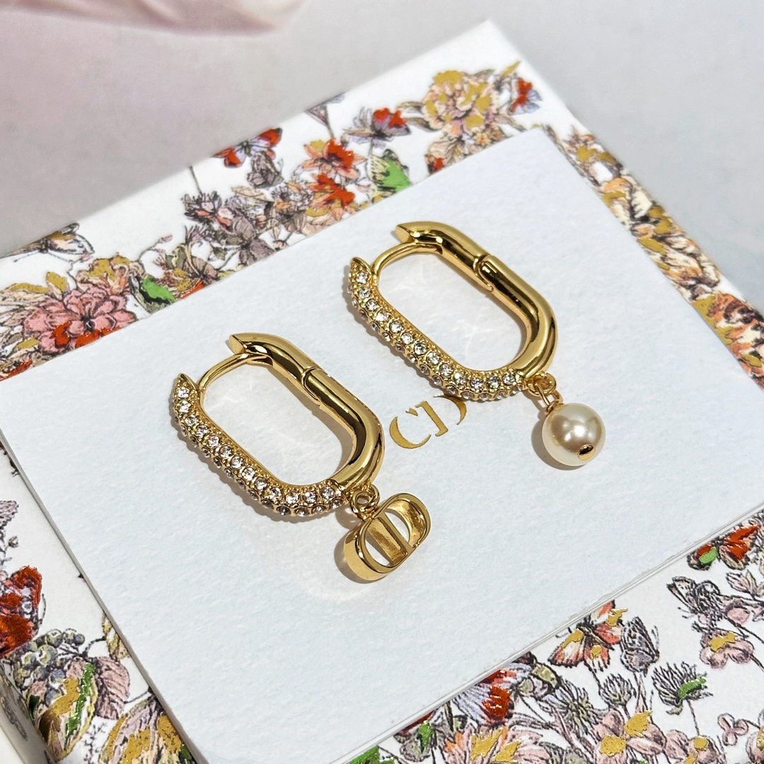 Dior Jewelry Earring Yellow Brass