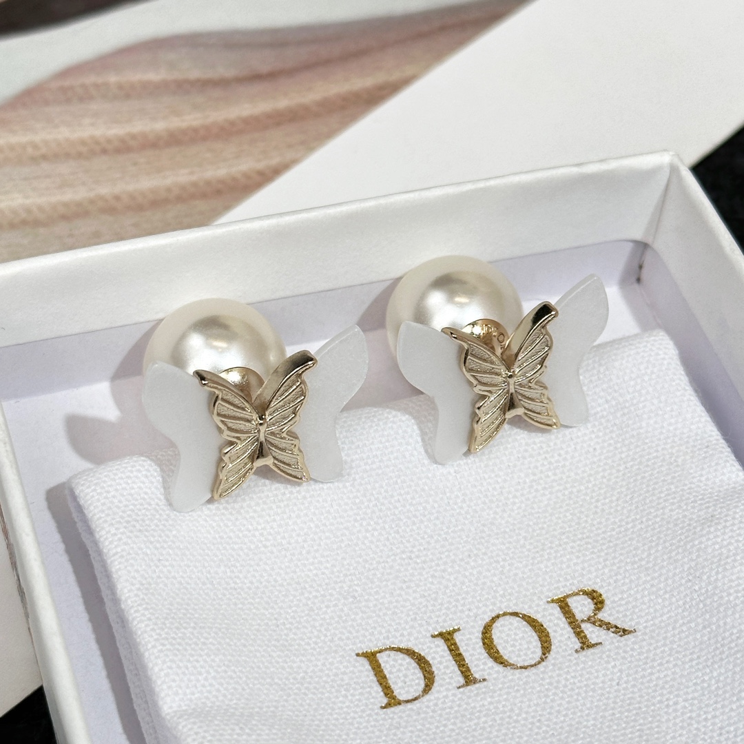 Dior Jewelry Earring Yellow Brass