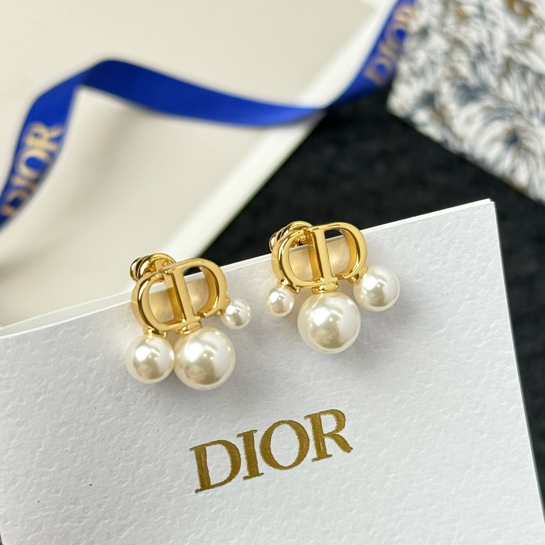 High Quality 1:1 Replica
 Dior Jewelry Earring Yellow Brass