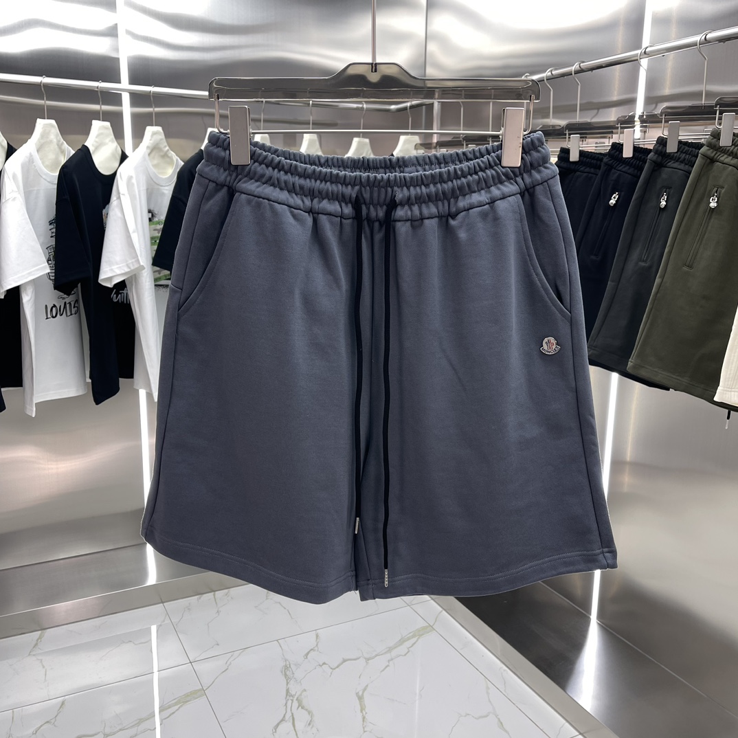 Moncler Clothing Shorts Black Grey Printing Unisex Casual