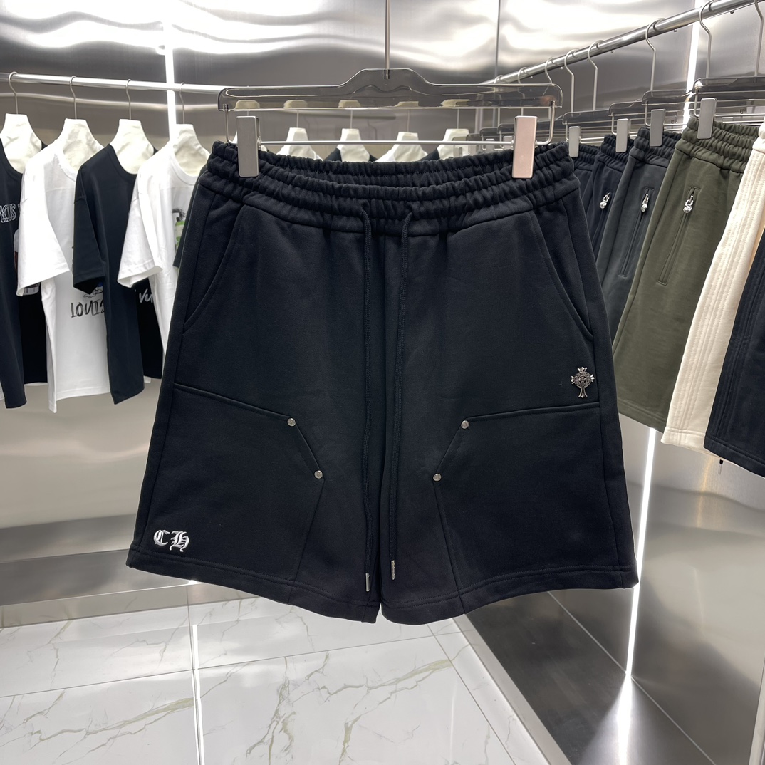 Chrome Hearts Luxury
 Clothing Shorts Army Green Black Grey Printing Unisex Casual
