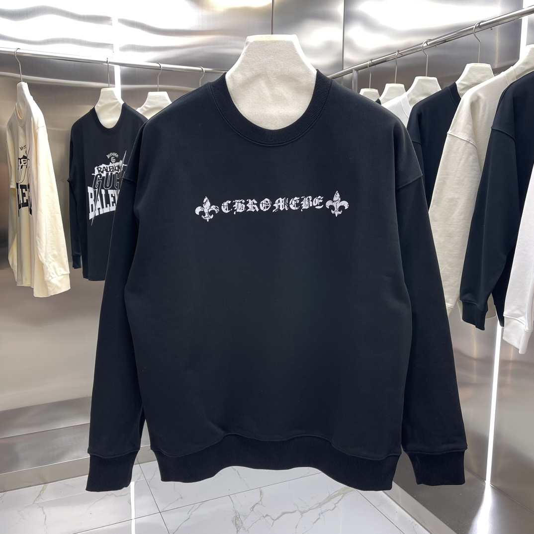 Chrome Hearts Clothing Sweatshirts Black White Cotton