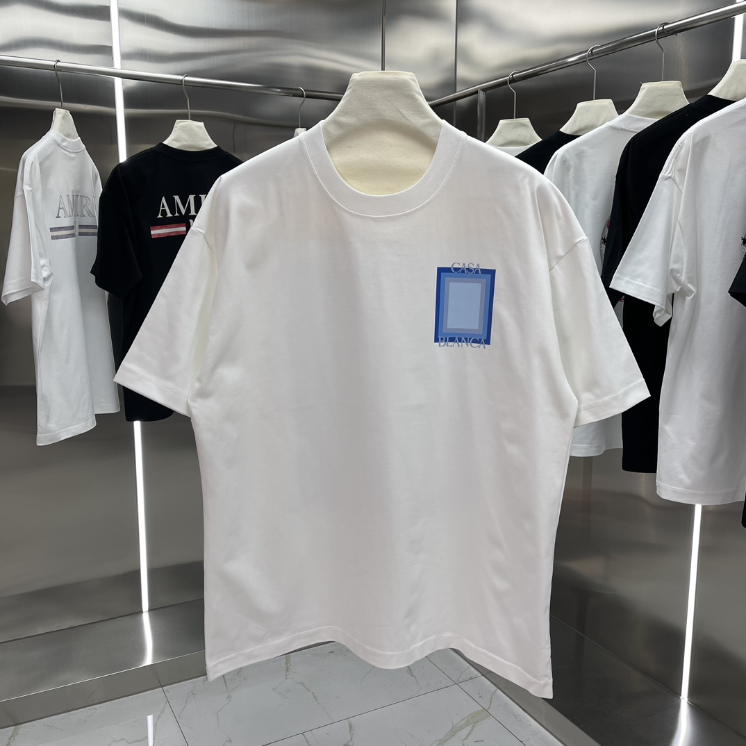 Casablanca clásico - Camiseta de manga corta con estampado, estilo de celebridades - Algodón de fibra larga d…
