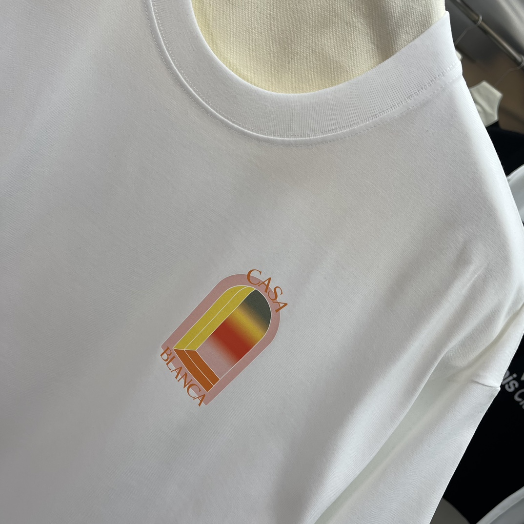 Casablanca Classics Short-Sleeve T-shirt in Velvet Cotton, Various Sizes and Colors - 图片 4