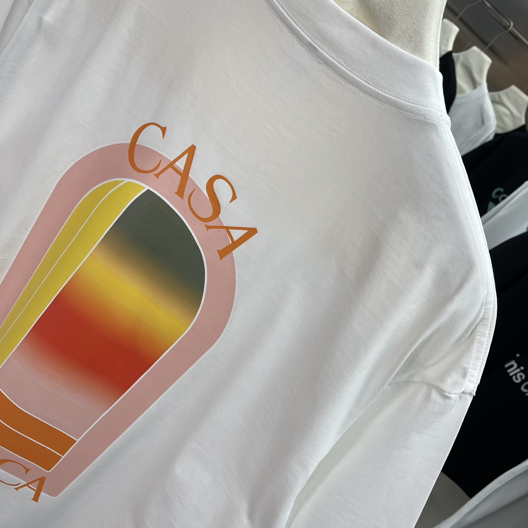 Casablanca Classics Short-Sleeve T-shirt in Velvet Cotton, Various Sizes and Colors - 图片 9