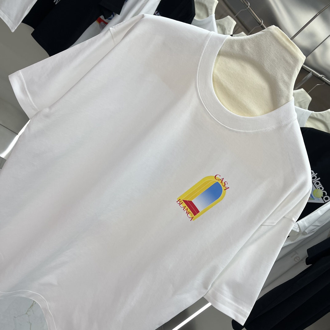 Casablanca Classics Short-Sleeve T-Shirt in High-Quality Cotton for Men and Women - 图片 3