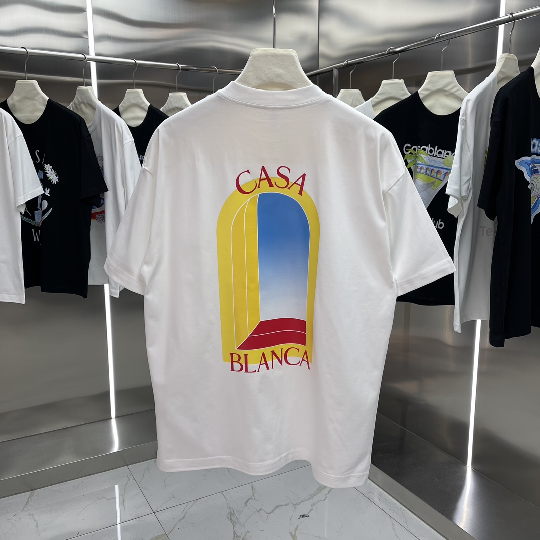Casablanca Classics Short-Sleeve T-Shirt in High-Quality Cotton for Men and Women - 图片 5