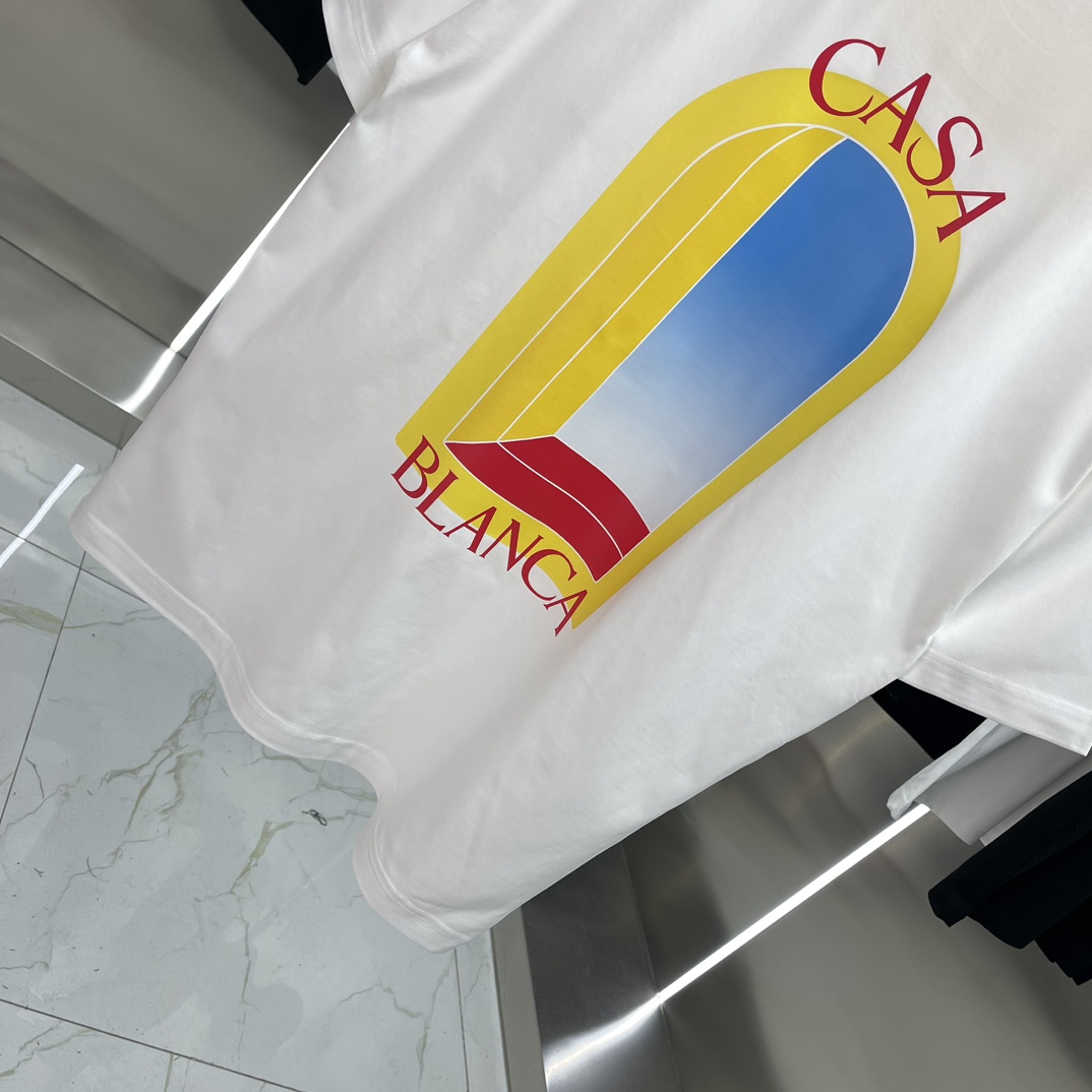 Casablanca Classics Short-Sleeve T-Shirt in High-Quality Cotton for Men and Women - 图片 8