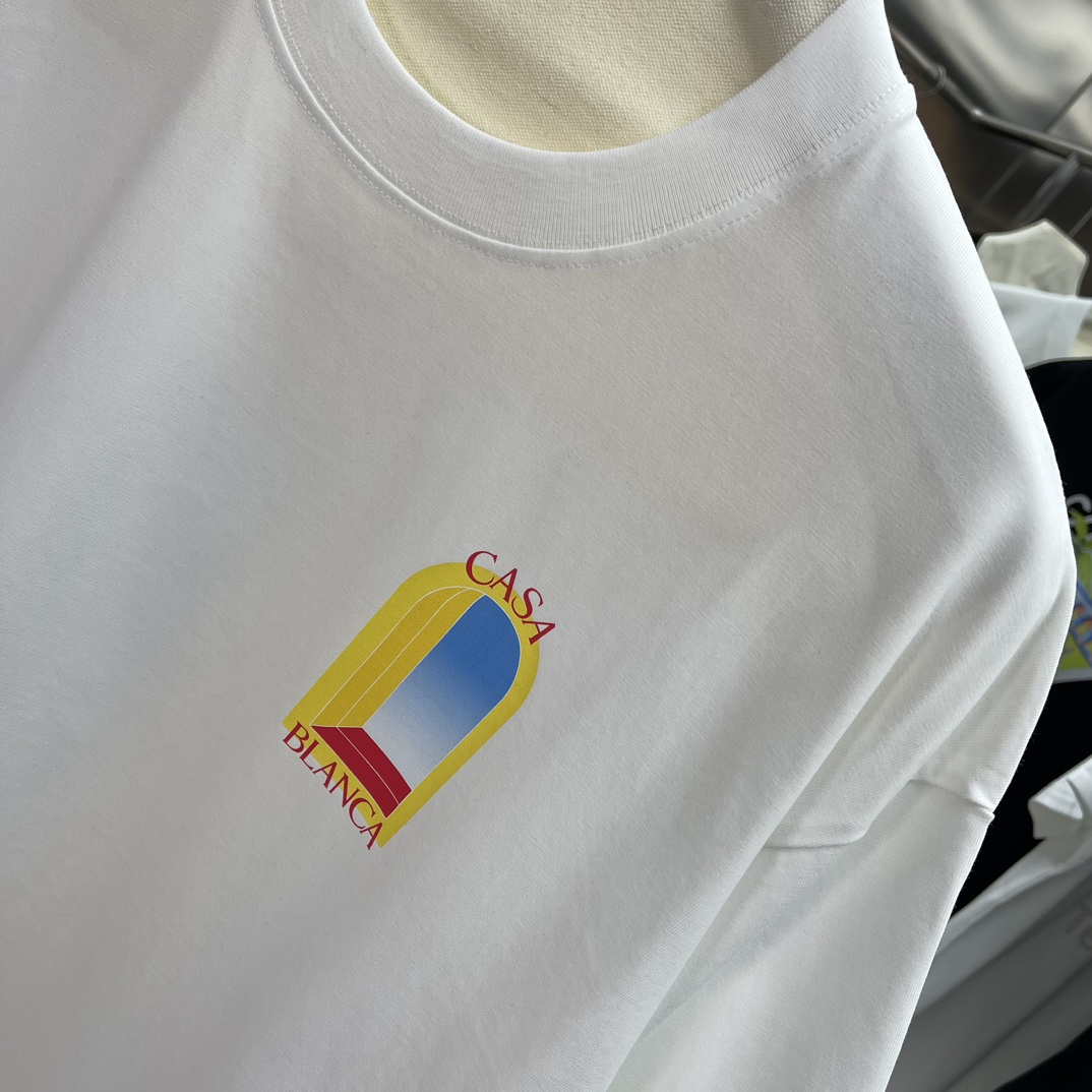 Casablanca Classics Short-Sleeve T-Shirt in High-Quality Cotton for Men and Women - 图片 4